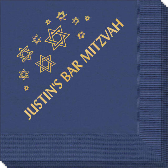 Modern Jewish Star Galaxy Napkins